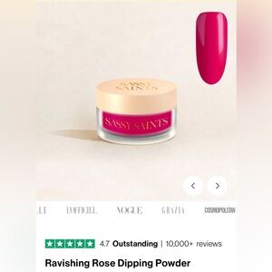 NEW SASSY SAINTS NAIL DIP POWDER ravishing rose